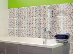 Infactory Fliesensticker:Selbstklebende 3D-Mosaik-Fliesenaufkleber "Bronze", 26x26 Cm, 15er-Set -Einrichtungsgeschäft nx7425 2