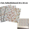 Infactory 3D Fliesenfolie:Selbstklebende 3D-Mosaik-Fliesenaufkleber "Bronze" 26 X 26 Cm, 3er-Set