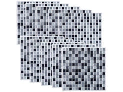 Infactory 3D Fliesen Selbstklebend:Selbstklebende 3D-Mosaik-Fliesenaufkleber "Dezent", 26x26 Cm, 20er-Set -Einrichtungsgeschäft nx7426 9 1