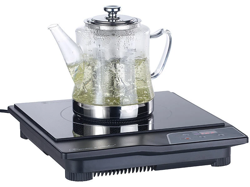 Rosenstein & Söhne Teekanne Induktion:2in1-Glas-Teebereiter & Teekanne Für Alle Herde (Versandrückläufer) 9 Rosenstein & Söhne Teekanne Induktion:2in1-Glas-Teebereiter & Teekanne Für Alle Herde (Versandrückläufer) – Bild 7