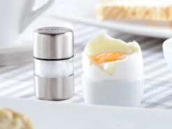 PEARL Salz Und Pfeffer Streuer:2er-Set Mini-Salz- & Pfeffermühlen, Edelstahl, Keramikmahlwerk, Ø 3 Cm -Einrichtungsgeschäft nx7465 5