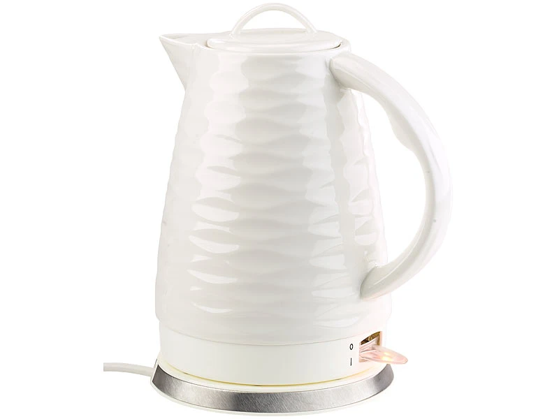 Rosenstein & Söhne Wasserkocher Porzellan:Porzell-Wasserkocher WSK-270.rtr, 1,7 L, 1500W Mit Kaffee-/Tee-Service 7 Rosenstein & Söhne Wasserkocher Porzellan:Porzell-Wasserkocher WSK-270.rtr, 1,7 L, 1500W Mit Kaffee-/Tee-Service – Bild 5