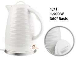 Rosenstein & Söhne Kocher Aus Porzellan:Porzellan-Wasserkocher WSK-270.rtr, 1,7 Liter (Versandrückläufer) -Einrichtungsgeschäft nx7475 4