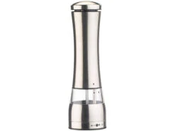 Rosenstein & Söhne Salz Pfeffer Mühle:Elektrische Salz-/Pfeffermühle, Keramik-Mahlwerk, Edelstahl, 2er-Set -Einrichtungsgeschäft nx7488 0