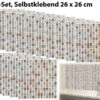 Infactory Fliesensticker:Selbstklebende 3D-Mosaik-Fliesenaufkleber "Bronze", 26x26 Cm, 15er-Set -Einrichtungsgeschäft nx7585 0