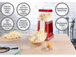 Rosenstein & Söhne Popkornmaschine:XL-Heißluft-Popcorn-Maschine Für Bis Zu 100 G Mais, 1.200 Watt -Einrichtungsgeschäft nx7615 18