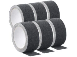 AGT Tape:6er-Set Anti-Rutsch-Klebeband, Robust & Wasserfest, 48mm X 4m, Schwarz