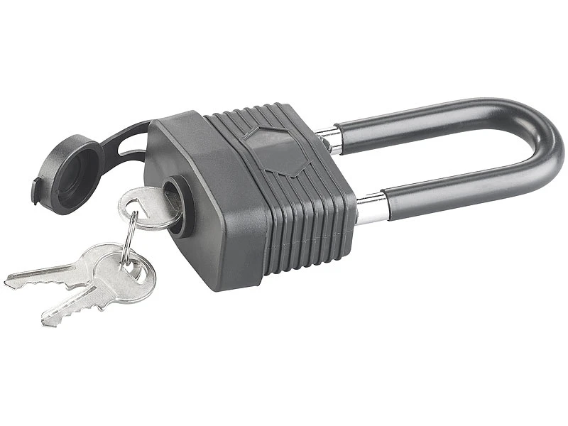 AGT Vorhängeschlösser:4er-Set Vorhänge-Schlösser Mit XXL-Bügeln Und 6 Schlüsseln 6 AGT Vorhängeschlösser:4er-Set Vorhänge-Schlösser Mit XXL-Bügeln Und 6 Schlüsseln – Bild 4