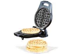 Rosenstein & Söhne Waffelautomat:Wendbares Waffeleisen Mit Stufenloser Temperatur-Regelung, 875 Watt