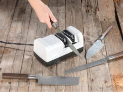 Rosenstein & Söhne Messerschleifer:Elektrischer Profi-Diamant-Messerschärfer, Grob- Und Feinschliff, 60 W -Einrichtungsgeschäft nx7855 7 1