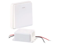 CASAcontrol Funktaster Set:Einbau-Funk-Schaltmodul & Kinetischer Funk-Taster (groß), Bis 200 Watt