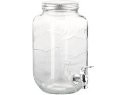 PEARL Getränkespender Glas:4-teiliges Set Aus Getränkespender Und 3 Trinkgläser Im Retrolook -Einrichtungsgeschäft nx7928 2