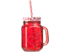 PEARL Trinkglas:7-teiliges Servier-Set Mit Getränkespender, 6 Gläser, Einmachglas-Look -Einrichtungsgeschäft nx7929 6