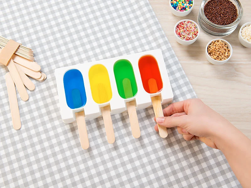 Rosenstein & Söhne Silikonform Eis Am Stiel:3 Silikon-Formen Für 12 Eis Am Stiel, Je 70 Ml, Mit 72 Holzstielen 8 Rosenstein & Söhne Silikonform Eis Am Stiel:3 Silikon-Formen Für 12 Eis Am Stiel, Je 70 Ml, Mit 72 Holzstielen – Bild 6