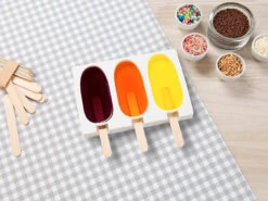 Rosenstein & Söhne Silikon Eisform:Silikon-Form Für 3 Eis Am Stiel, Je 80 Ml, Mit 24 Holzstielen -Einrichtungsgeschäft nx7956 5