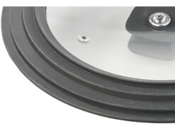 Rosenstein & Söhne Universaldeckel Topf:2er-Set Universal-Silikonrand-Glasdeckel Für Ø 20 - 24 Cm -Einrichtungsgeschäft nx7978 0 1