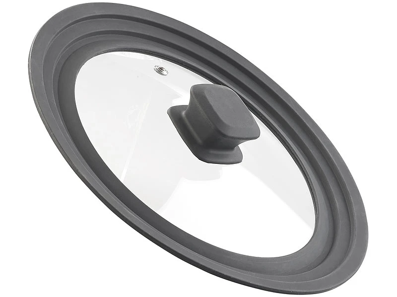 Rosenstein & Söhne Pfannendeckel:3er-Set Universal-Silikonrand-Glasdeckel Für Ø 16 - 28 Cm 13 Rosenstein & Söhne Pfannendeckel:3er-Set Universal-Silikonrand-Glasdeckel Für Ø 16 - 28 Cm – Bild 11