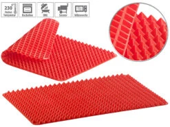 Rosenstein & Söhne Backofenmatte:2er-Set Silikon-Backmatten Mit Pyramiden-Noppen, Antihaftbeschichtet