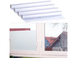 Infactory Milchfolie:4er-Set Milchglasfolie, Statisch Haftende Sichtschutz-Folie, 45x200 Cm