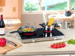 Rosenstein & Söhne Kochplatte Keramik:Glaskeramik-Doppel-Kochfeld, Infrarot-Wärme, Ø17cm (Versandrückläufer) 15 Rosenstein & Söhne Kochplatte Keramik:Glaskeramik-Doppel-Kochfeld, Infrarot-Wärme, Ø17cm (Versandrückläufer) -Einrichtungsgeschäft nx8100 6