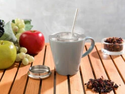 Rosenstein & Söhne Teefilter:Edelstahl-Teesieb Micro-geätzt Mit Deckel, Für Tassen & Kannen -Einrichtungsgeschäft nx8114 10