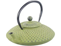 Rosenstein & Söhne Asiatisches Teeset:Asiatische Teekanne, Untersetzer Und 2 Becher Aus Gusseisen, Olivgrün -Einrichtungsgeschäft nx8159 1