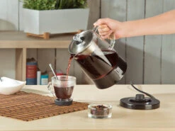 Rosenstein & Söhne Elektrischer Teekocher:2in1-Glas-Teebereiter & Wasserkocher, Edelstahl-Sieb, 800 Watt, 1,2 L -Einrichtungsgeschäft nx8188 22