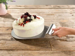 Rosenstein & Söhne Tortenretter:3er-Set Tortenhebe-Bleche Aus Edelstahl Mit Griffmulde, 33 X 26 Cm -Einrichtungsgeschäft nx8366 2