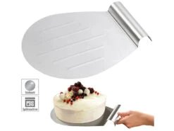 Rosenstein & Söhne Tortenretter:3er-Set Tortenhebe-Bleche Aus Edelstahl Mit Griffmulde, 33 X 26 Cm -Einrichtungsgeschäft nx8366 5