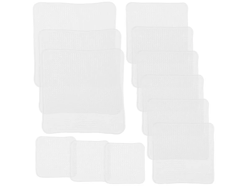 Rosenstein & Söhne Silicondeckel:12er-Set Wiederverwendbare Silikon-Frischhaltefolien, 3 Größen 4 Rosenstein & Söhne Silicondeckel:12er-Set Wiederverwendbare Silikon-Frischhaltefolien, 3 Größen – Bild 2