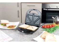 Rosenstein & Söhne Sandwichtoaster:3in1-Sandwichmaker, Waffeleisen & Tischgrill, Anti-Haft, 800 Watt -Einrichtungsgeschäft nx8395 13