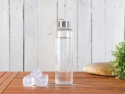 PEARL Glasflasche Silikonhülle:Trinkflasche Aus Borosilikat-Glas, Rote Silikonhülle, 550 Ml, BPA-frei -Einrichtungsgeschäft nx8413 6 1