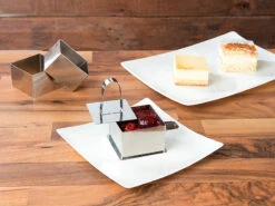 Rosenstein & Söhne Backringe:6 Dessert-/Speiseringe 8 X 8 X 5 Cm, Eckig, Mit Heber & Stampfer -Einrichtungsgeschäft nx8440 3