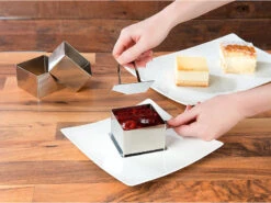 Rosenstein & Söhne Backringe:6 Dessert-/Speiseringe 8 X 8 X 5 Cm, Eckig, Mit Heber & Stampfer -Einrichtungsgeschäft nx8440 5