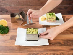 Rosenstein & Söhne Backringe:6 Dessert-/Speiseringe 8 X 8 X 5 Cm, Eckig, Mit Heber & Stampfer -Einrichtungsgeschäft nx8440 7