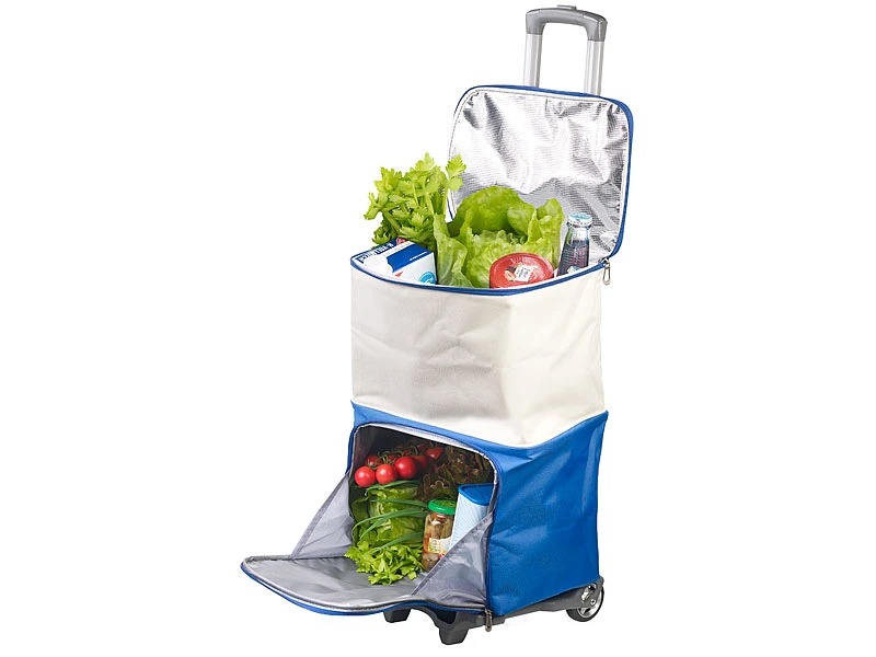 Xcase Einkaufstrolley:2in1-Einkaufs-Tasche-Trolley Mit Geteilten ISO-Kühltaschen, 45 Liter 3 Xcase Einkaufstrolley:2in1-Einkaufs-Tasche-Trolley Mit Geteilten ISO-Kühltaschen, 45 Liter