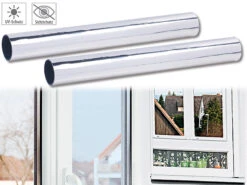 Infactory Spiegelfolie Sichtschutz:2er-Set Selbsthaftende Isolier-Spiegelfolie, Sicht-/UV-Schutz, 40 Cm