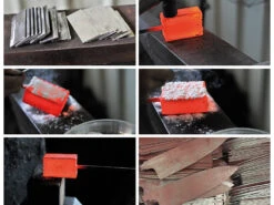 TokioKitchenWare Damast Küchenmesser:Handgefertigtes Marken-Damast-Hackmesser Mit 17-cm-Klinge -Einrichtungsgeschäft nx8523 14 1