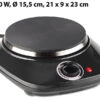Rosenstein & Söhne Mini Kochplatte:Kompakte Elektrische Einzel-Kochplatte, 1.000 Watt, 155 Mm, Stufenlos