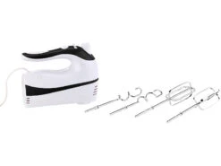 Rosenstein & Söhne Handrührgerät:Handmixer-Set: Rührständer, Edelstahl-Schüssel, 5 Stufen, Turbo, 500 W -Einrichtungsgeschäft nx8559 0