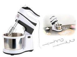Rosenstein & Söhne Hand Mixer:Handmixer-Set: Rührständer, Edelstahl-Schüssel (Versandrückläufer) -Einrichtungsgeschäft nx8559 3 1