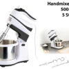 Rosenstein & Söhne Handrührgerät:Handmixer-Set: Rührständer, Edelstahl-Schüssel, 5 Stufen, Turbo, 500 W -Einrichtungsgeschäft nx8559 4