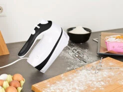 Rosenstein & Söhne Handmixer:Handrührer Mit 5 Geschwindigkeiten & Turbo, 4 Haken, Bis 500 Watt -Einrichtungsgeschäft nx8560 1