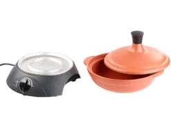 Rosenstein & Söhne Schmortopf Elektrisch:Elektrischer Tajine-Tontopf Mit Deckel, Ø 30 Cm, 2 Liter, 300 Watt -Einrichtungsgeschäft nx8563 2