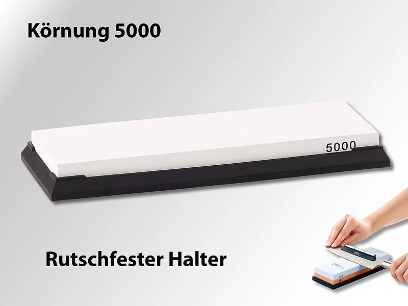 TokioKitchenWare Schleifstein Nass:Wasser-Schleifstein Für Messer, Mit Rutschfestem Halter, Körnung 5000 3 TokioKitchenWare Schleifstein Nass:Wasser-Schleifstein Für Messer, Mit Rutschfestem Halter, Körnung 5000