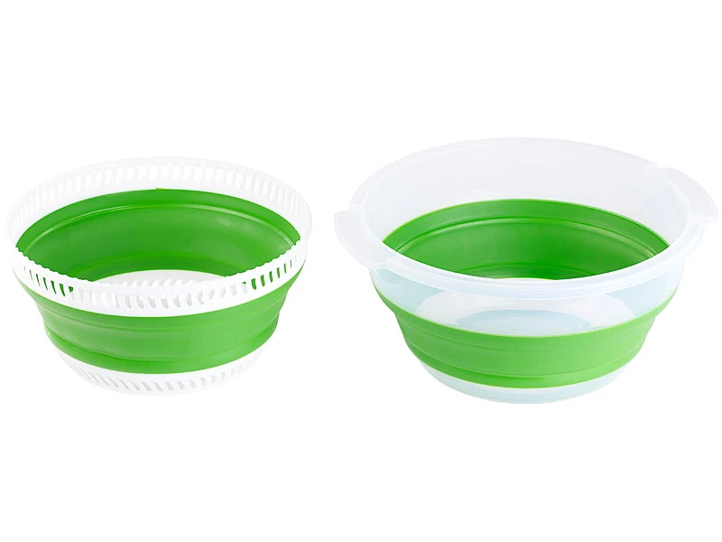 Rosenstein & Söhne Sieb:Faltbare XL-Salatschleuder Mit Kurbel Und Hoher Übersetzung, 5 L 10 Rosenstein & Söhne Sieb:Faltbare XL-Salatschleuder Mit Kurbel Und Hoher Übersetzung, 5 L – Bild 8