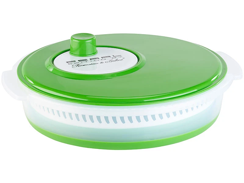 Rosenstein & Söhne Sieb:Faltbare XL-Salatschleuder Mit Kurbel Und Hoher Übersetzung, 5 L 6 Rosenstein & Söhne Sieb:Faltbare XL-Salatschleuder Mit Kurbel Und Hoher Übersetzung, 5 L – Bild 4