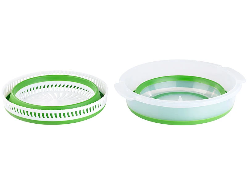 Rosenstein & Söhne Sieb:Faltbare XL-Salatschleuder Mit Kurbel Und Hoher Übersetzung, 5 L 9 Rosenstein & Söhne Sieb:Faltbare XL-Salatschleuder Mit Kurbel Und Hoher Übersetzung, 5 L – Bild 7