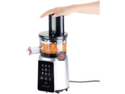 Rosenstein & Söhne Gemüsepresse:3in1-Slow-Juicer & Entsafter Mit Gemüse-Reibe & Eis-Aufsatz, 200 Watt -Einrichtungsgeschäft nx8652 5