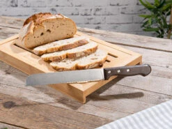 Rosenstein & Söhne Messer Mit Wellenschliff:Brotmesser Mit 20-cm-Klinge Und Griff Aus Blackwood-Holz -Einrichtungsgeschäft nx8684 4